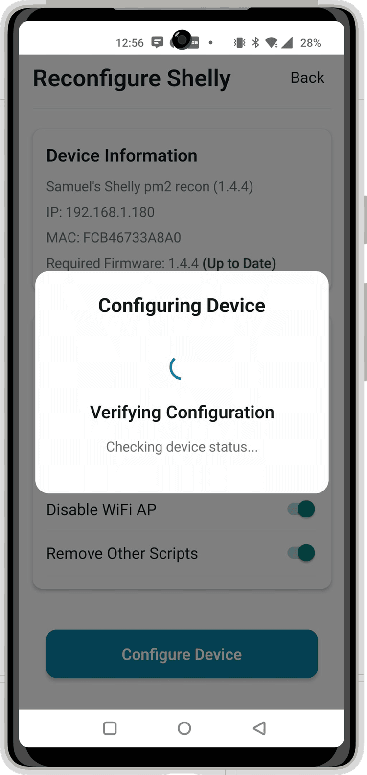 Automatic script deployment and configuration